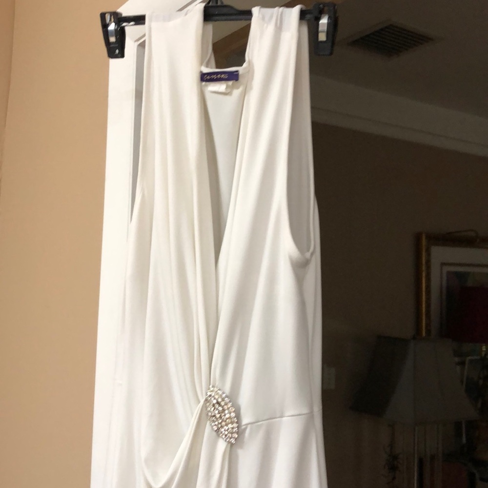 Vintage White gorgeous evening gown or cut for top/skirt